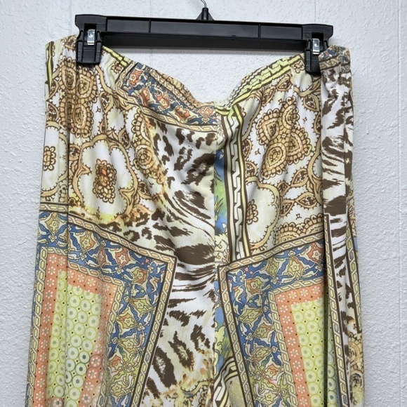Chico's Patchwork Pull On Womens Pants Large Bohemian Free Spirited Hippie Beach - Picture 8 of 15